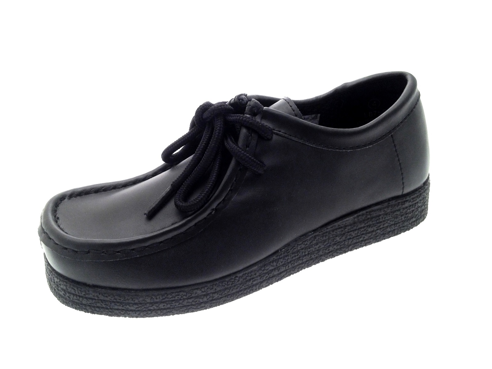 ladies black leather shoes size 6